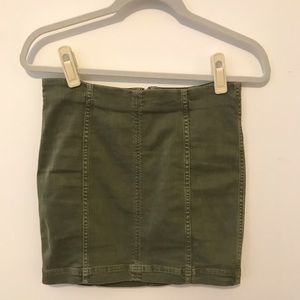Free people army green skirt